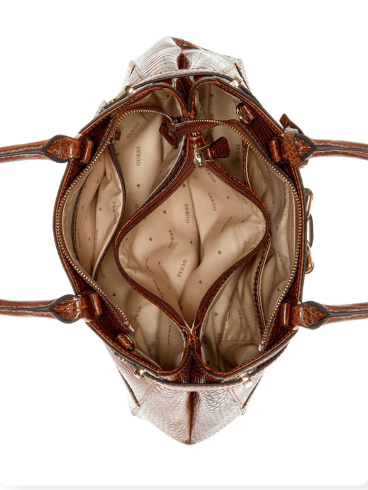Guess  SILVYE LUXURY SATCHEL Cognac
