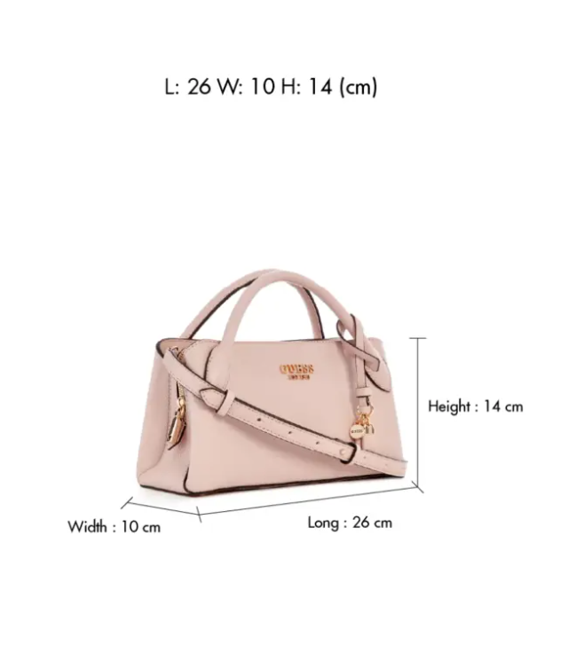 GUESS  BAG FEDANA SML GIRLFRIEND SATCHEL  - PINK