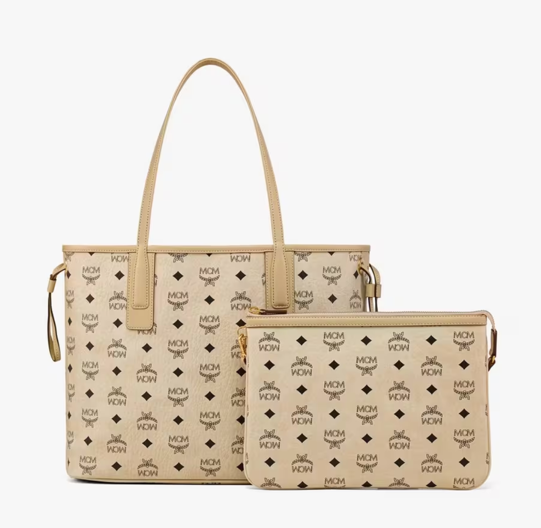 MCM Liz Shopper Medium Beige