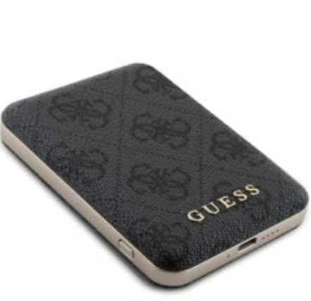 Guess Powerbank 5000mAh 4G Leather Metal Logo MagSafe