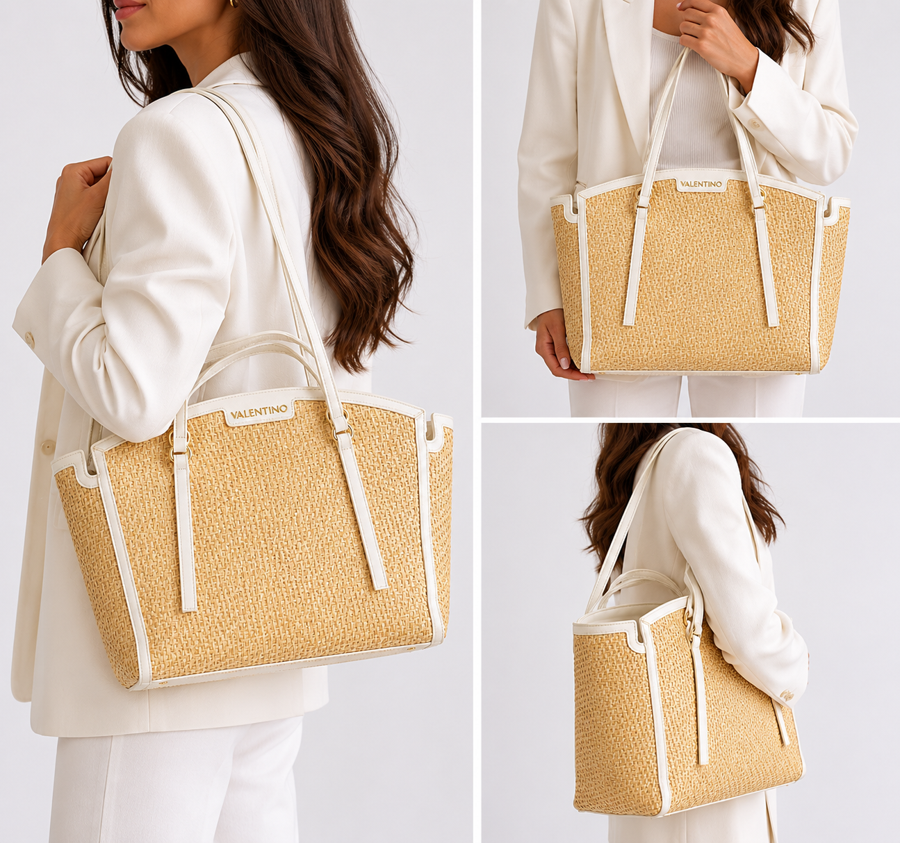 Valentino Taschen Beige Schultertasche