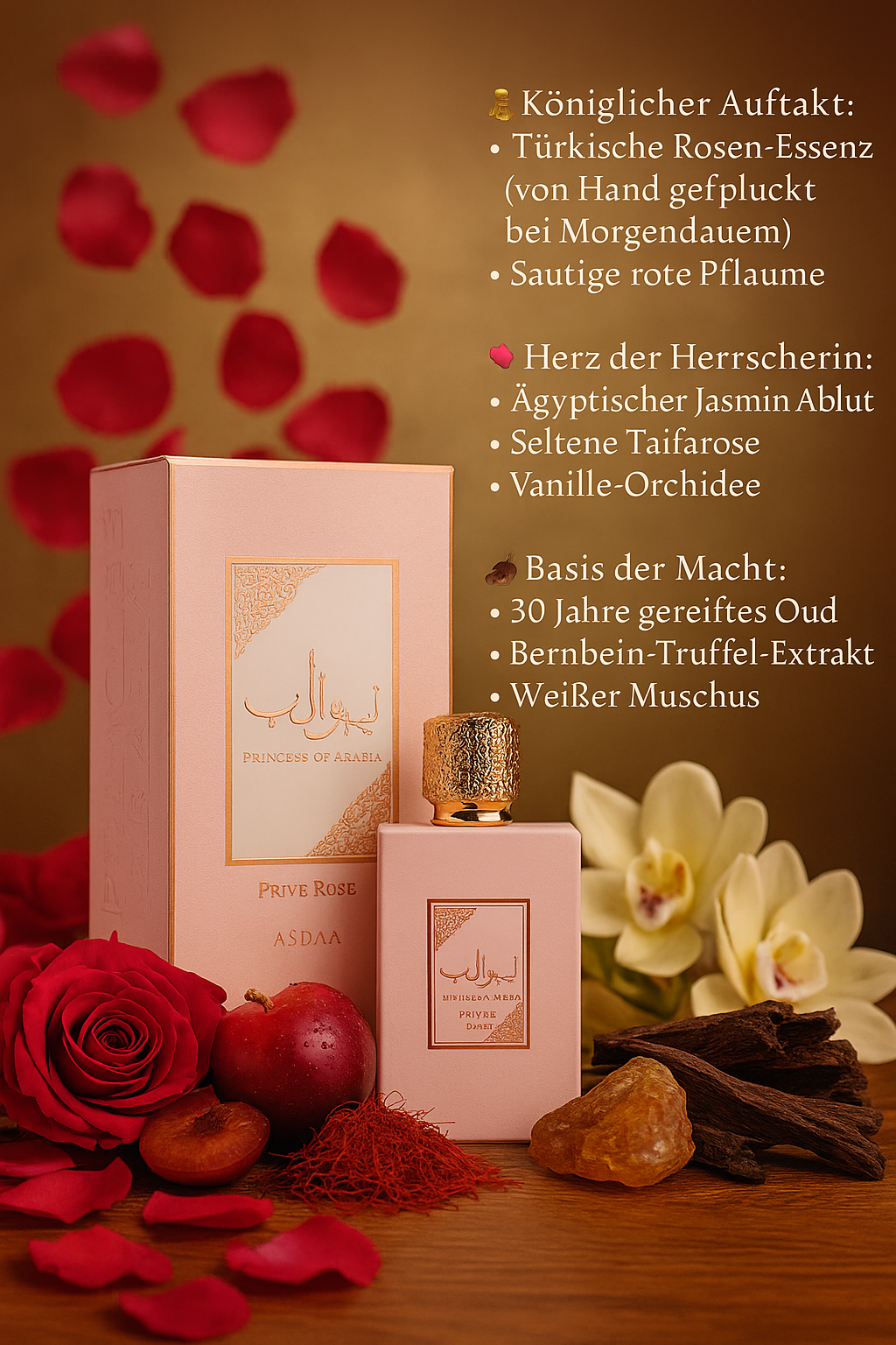 Asdaaf Perfume Ameerat Al Arab Prive Rose Eau de Parfum 100ml