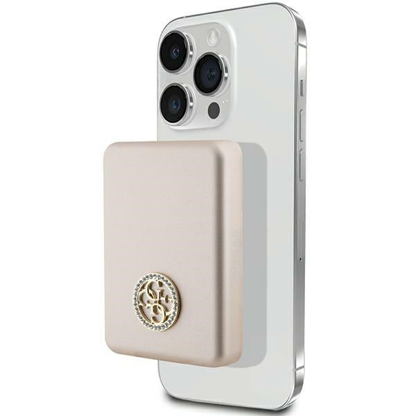 Guess Powerbank 3000mAh schwarz/gold MagSafe 4G Strassed Metal Logo