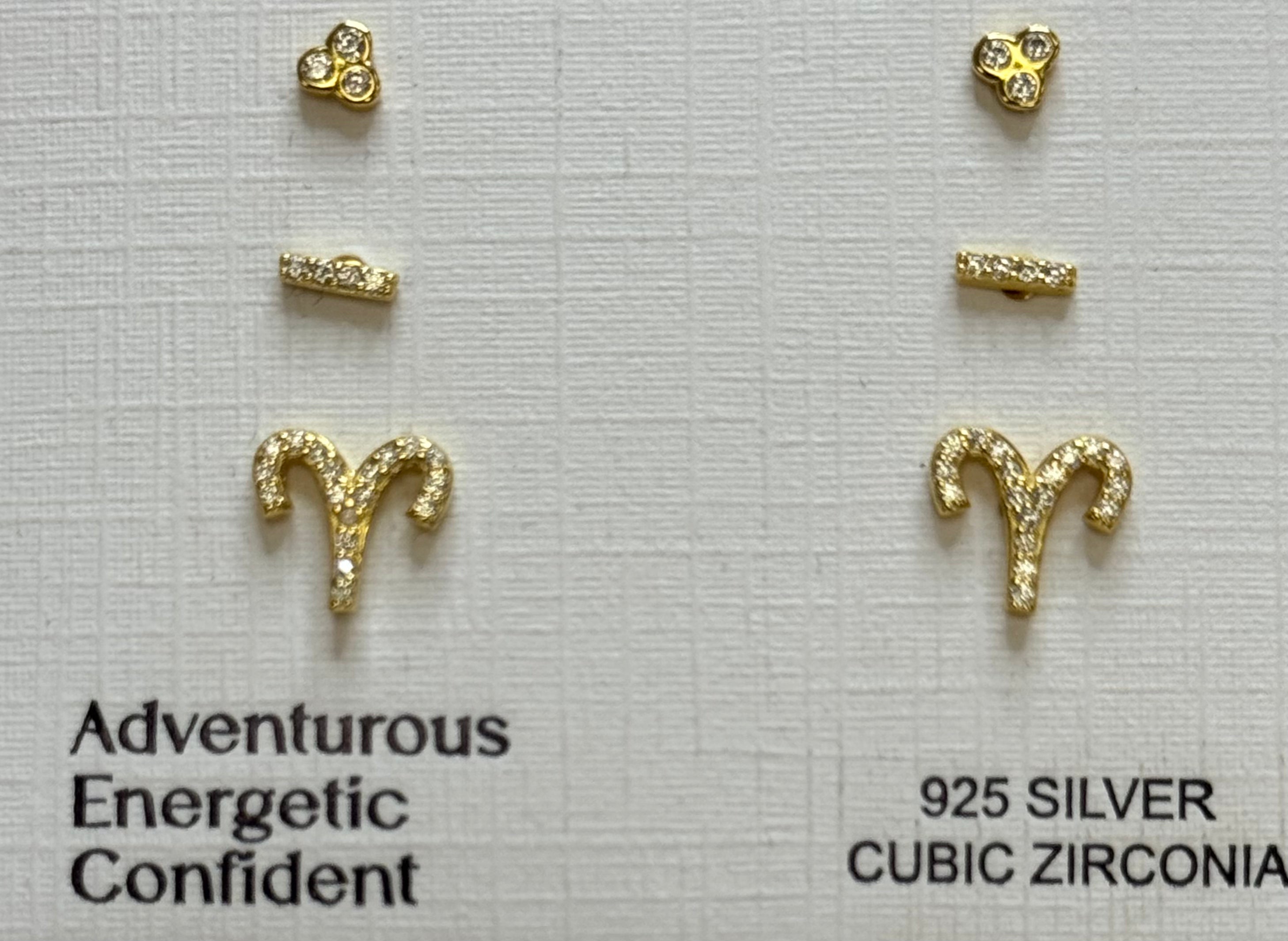 3 Ohrring 925 Silber 4 – 14K Vergoldet Hypoallergen & nickelfrei