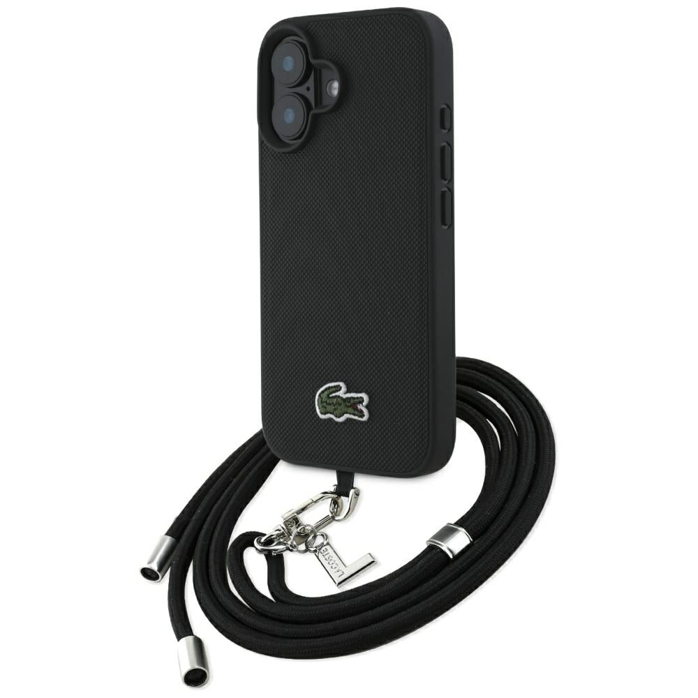 Lacoste Iconic Petit Pique Crossbody Cord MagSafe for iPhone  black
