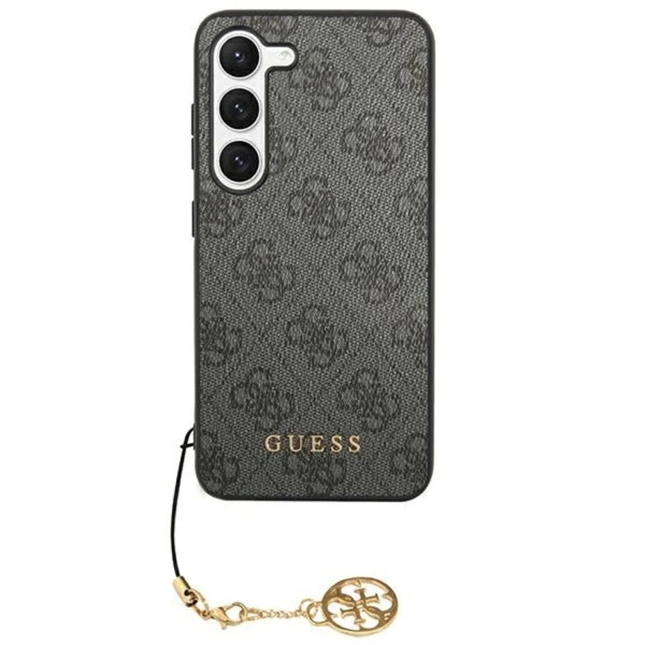 Guess S23 / S24 /S24 Plus hardcase 4G Charms Braun/Schwarz