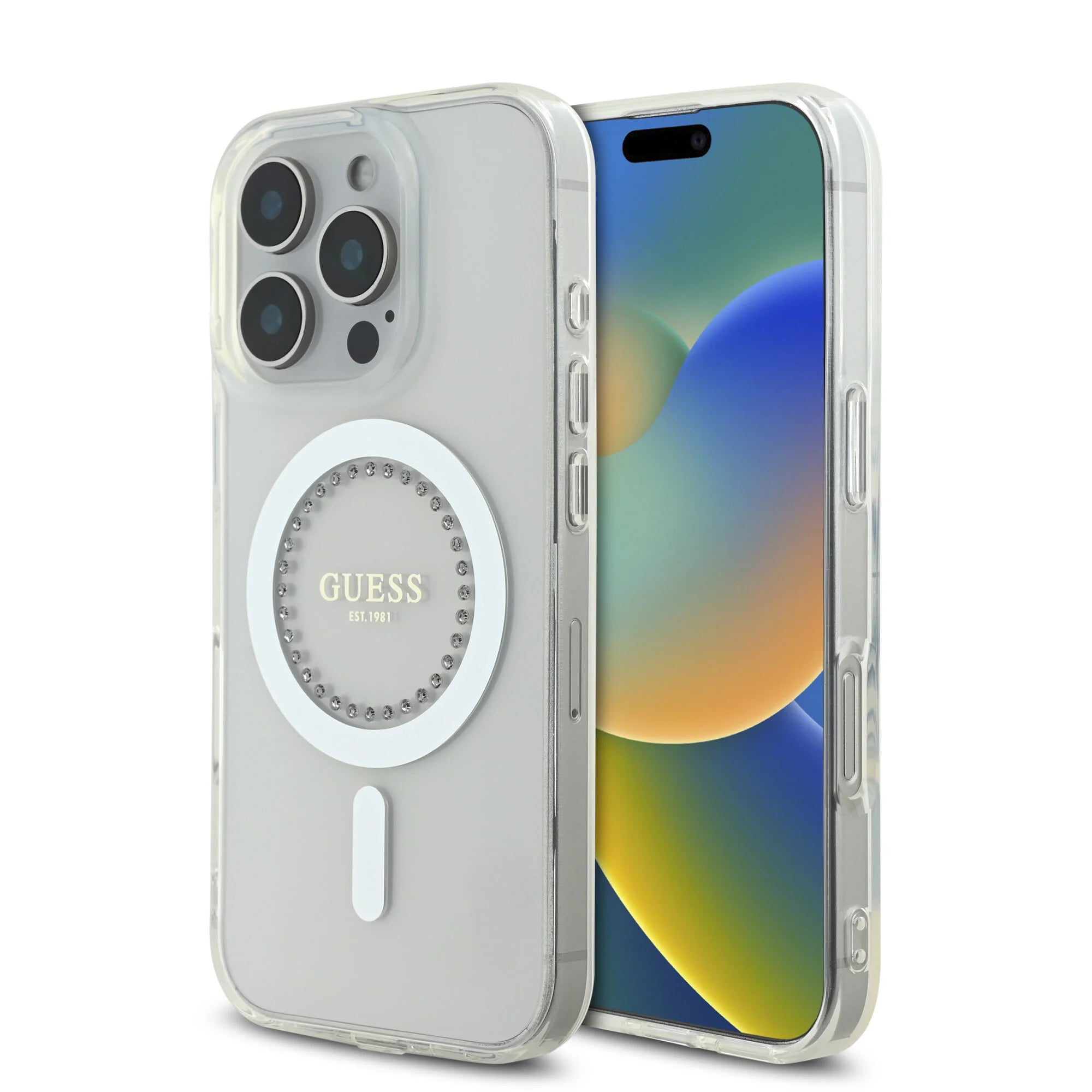 Guess Hülle Rhinestones Für iPhone 16 - Pro