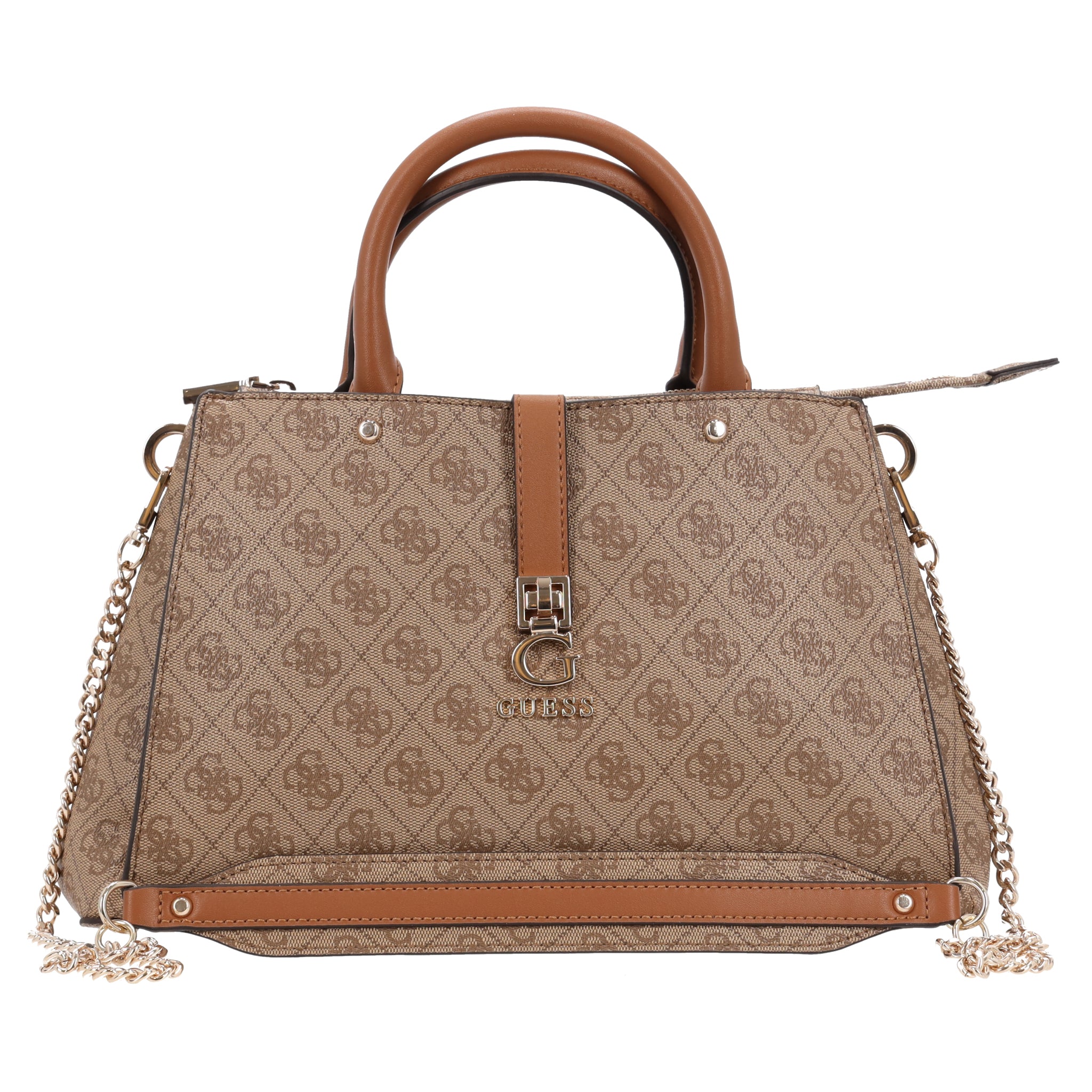 GUESS  Luxury Satchel Latte Logo