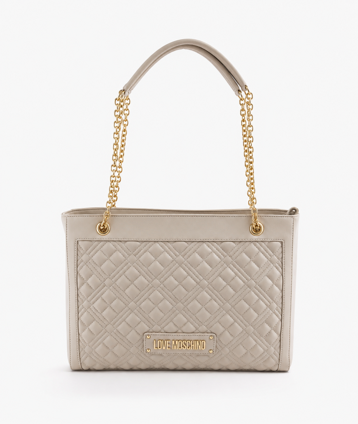 LOVE MOSCHINO Schultertasche Beige Gesteppt