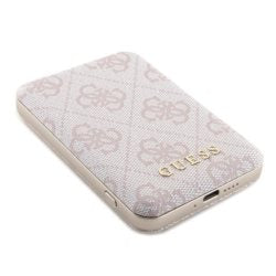 Guess Induction Powerbank 5000mAh  4G Leather Metal Logo MagSafe