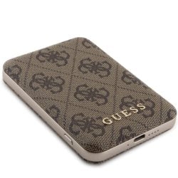 Guess Induction Powerbank 5000mAh  4G Leather Metal Logo MagSafe