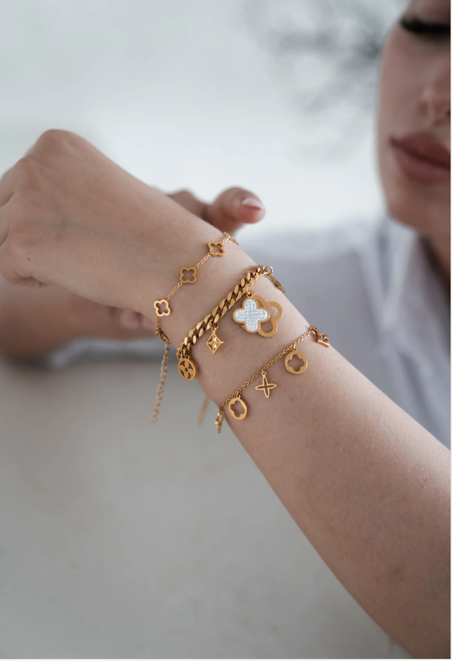 Lucky Armband Edelstahl 18K vergoldet