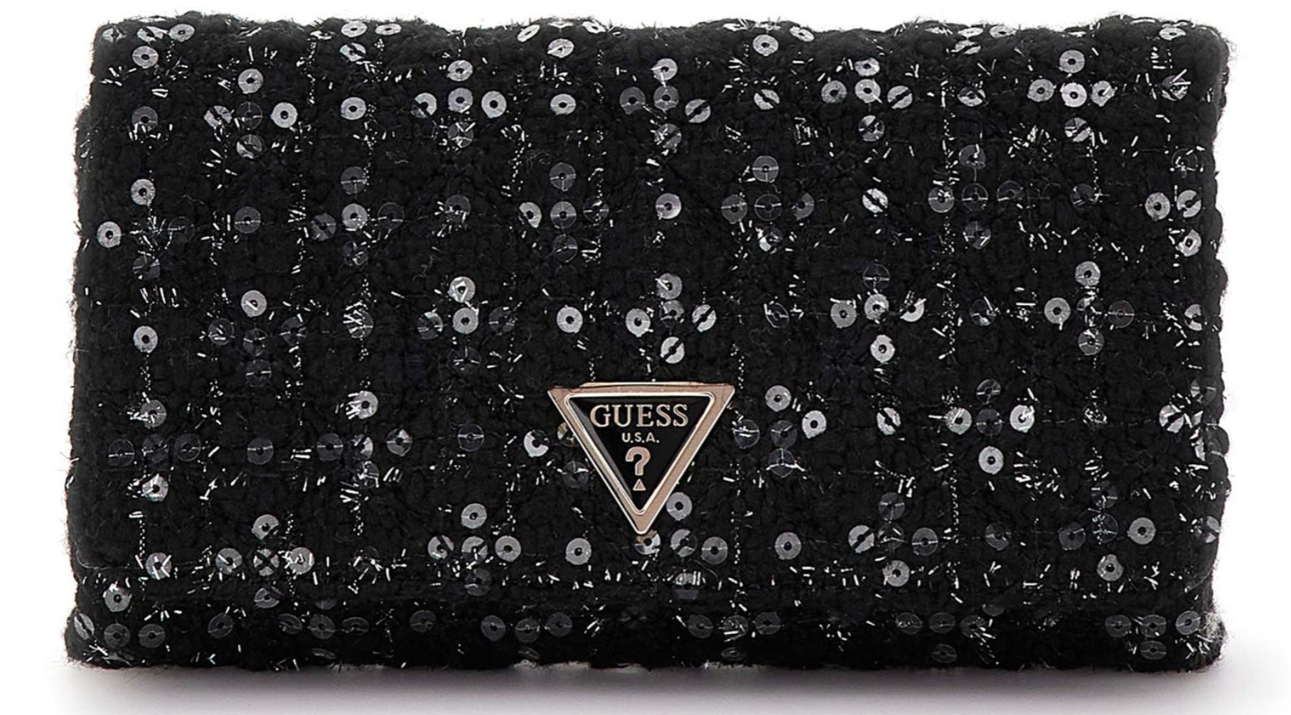 GUESS Giully Mini Xbody Flap Organizer Black / Gold