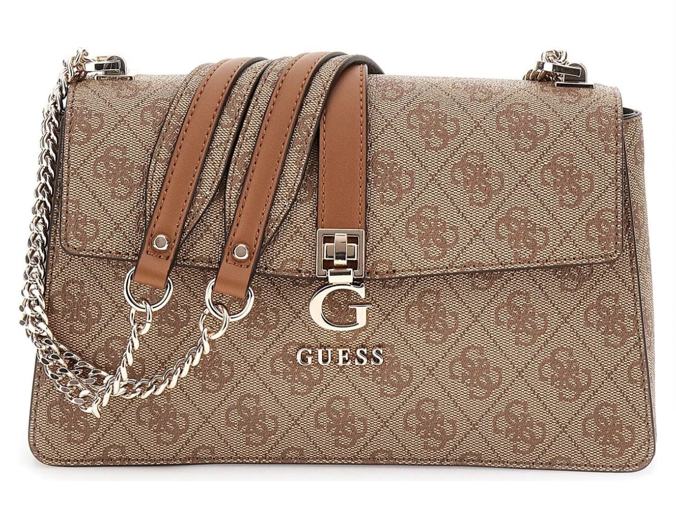 GUESS  Zalina Clutch Latte logo