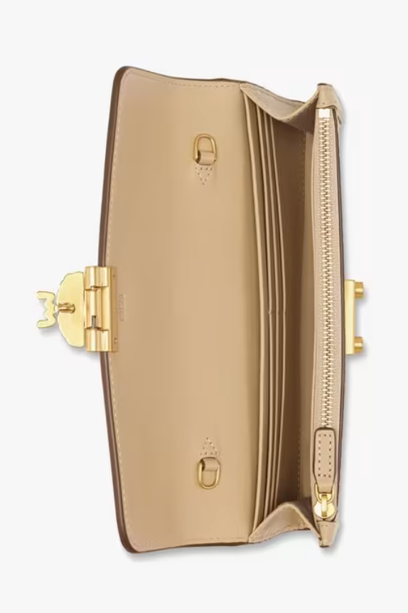MCM Tracy Portemonnaie mit Kettenriemen in Visetos Beige