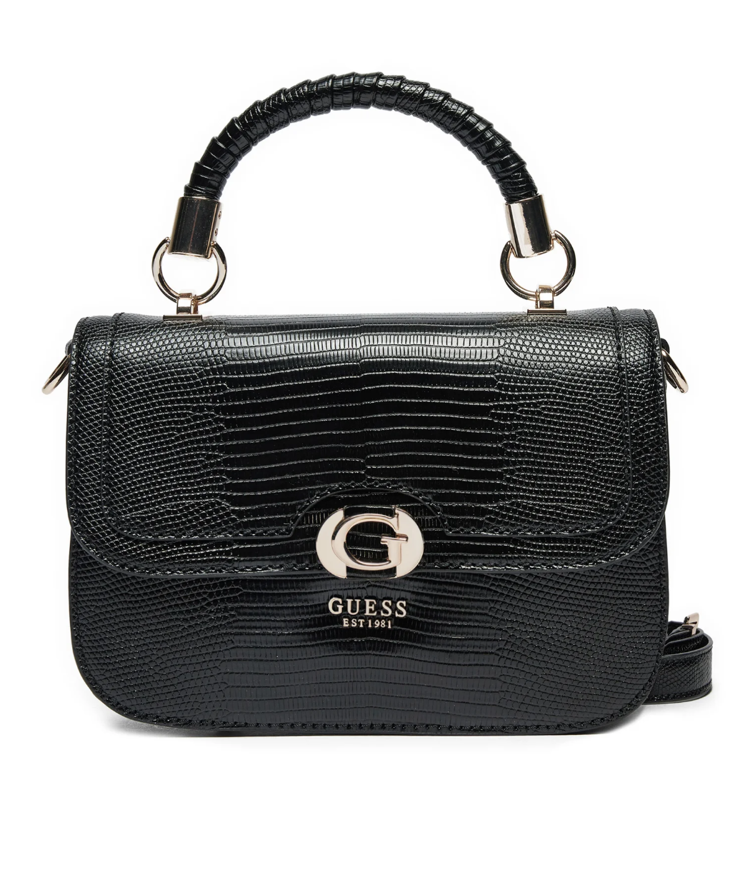 GUESS  Orlina Top Handle Flap Bag Black
