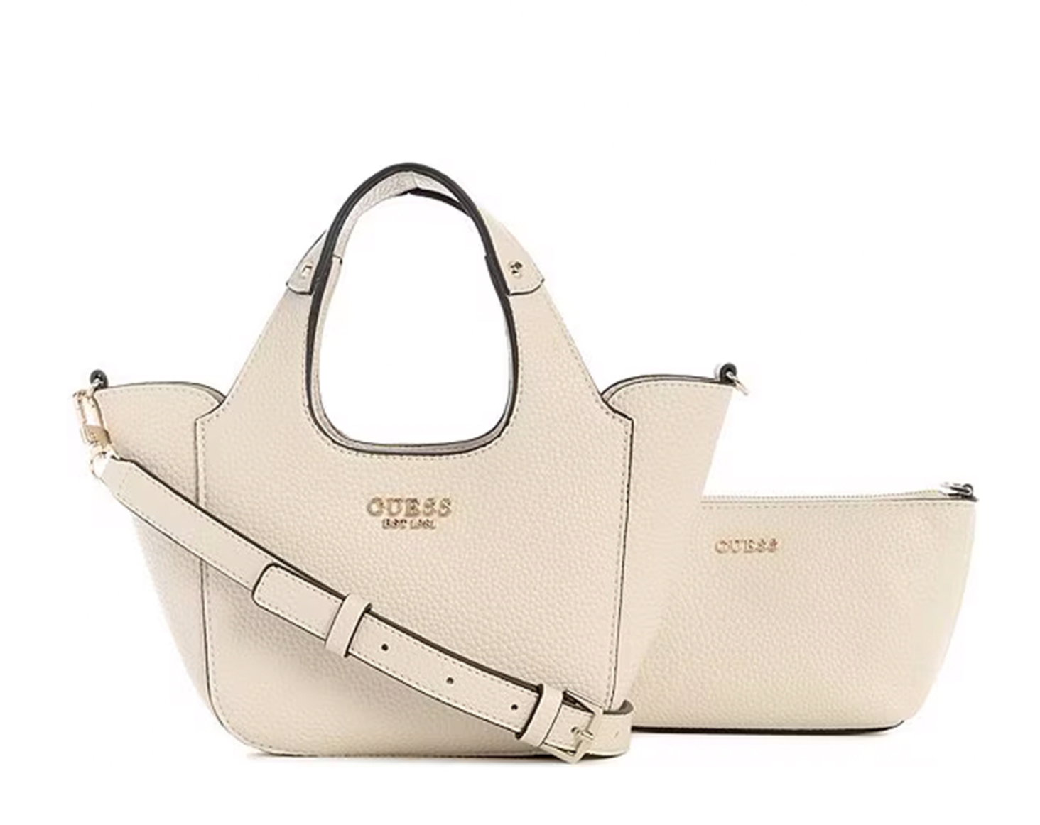 Guess Set Damentasche Tote Handtasche Ecru