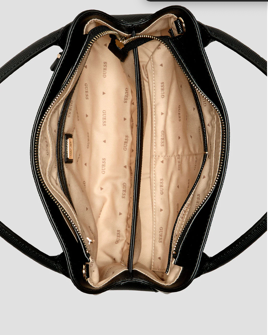 Guess Black fedana elite satchel bag