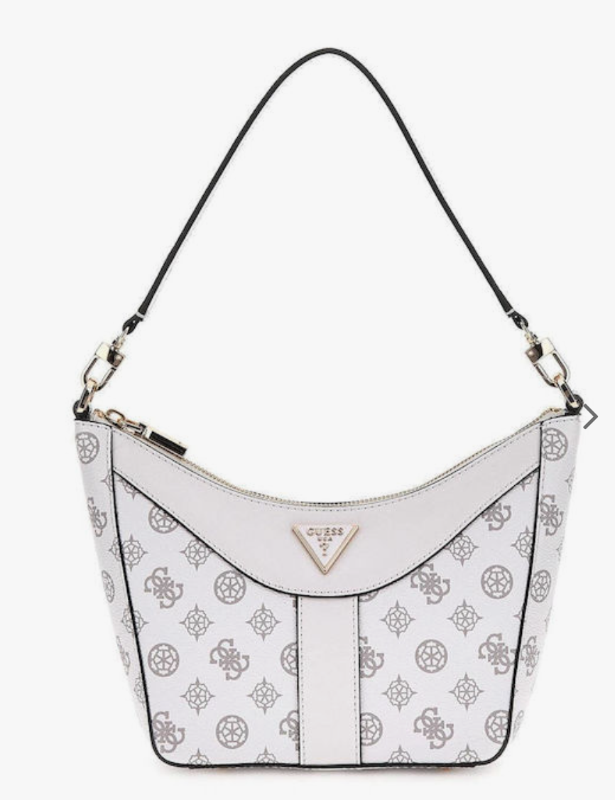 Guess Logo Women's Bag Shoulder White