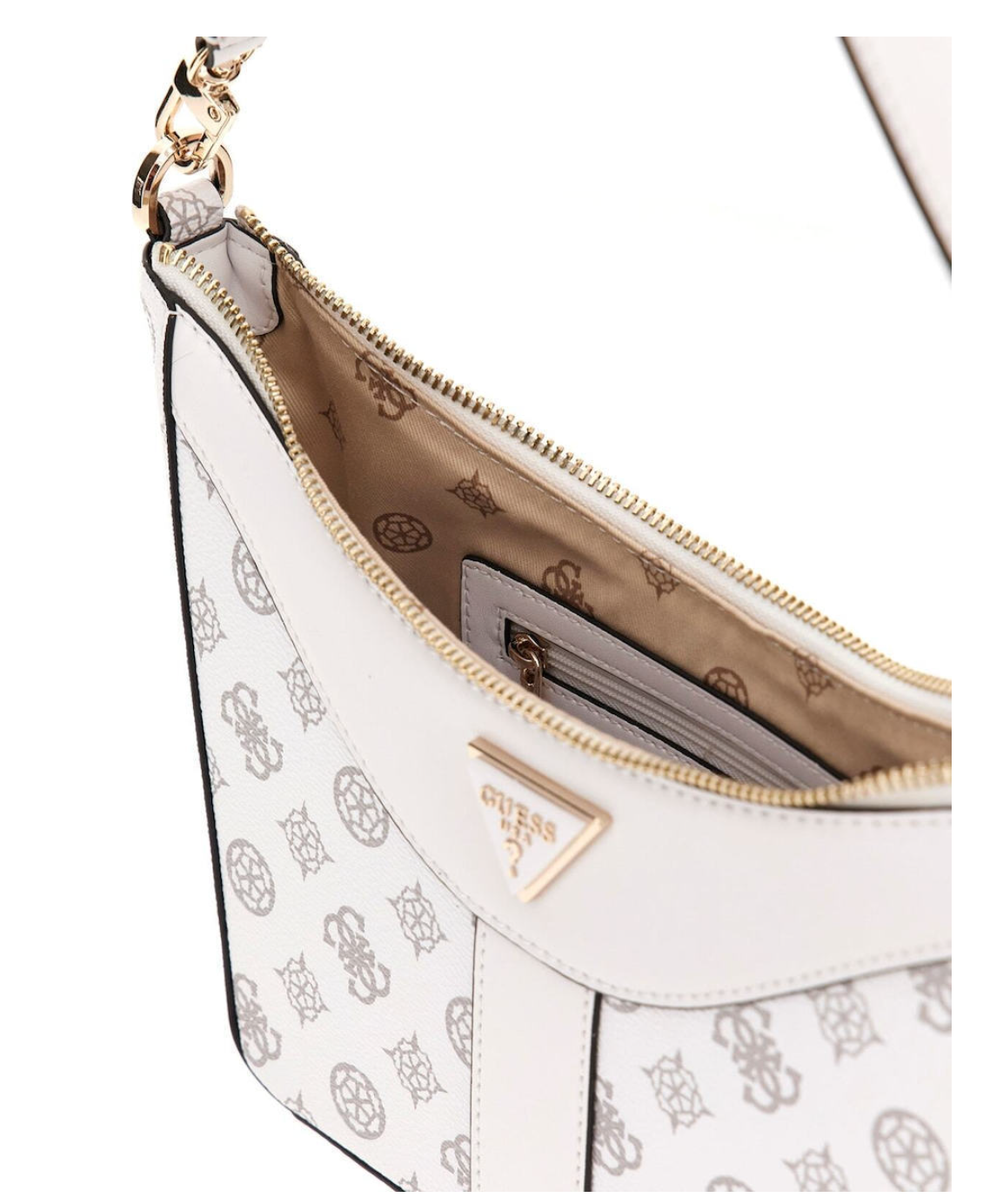 Guess Logo Women's Bag Shoulder White