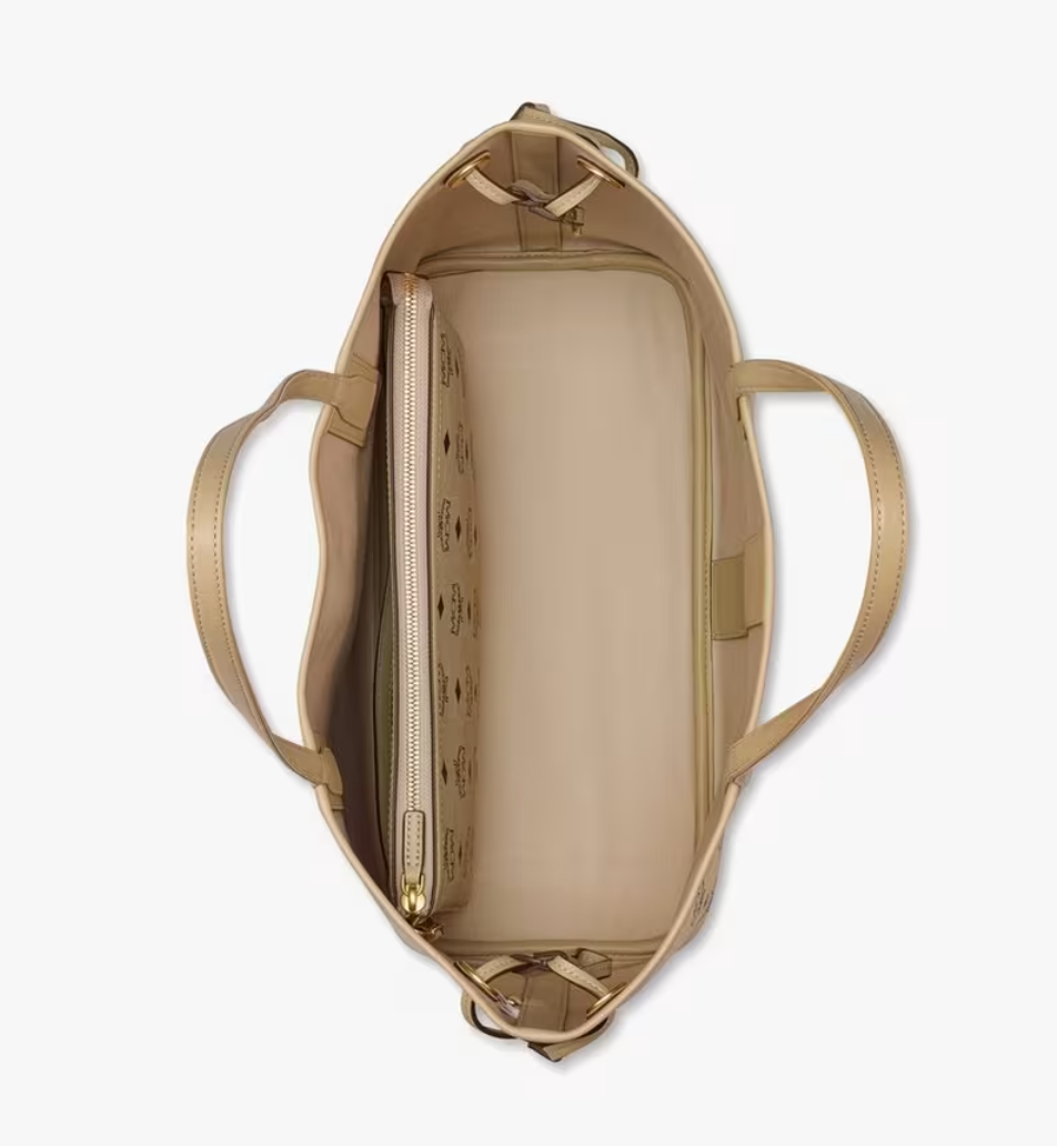 MCM Liz Shopper  Medium Beige