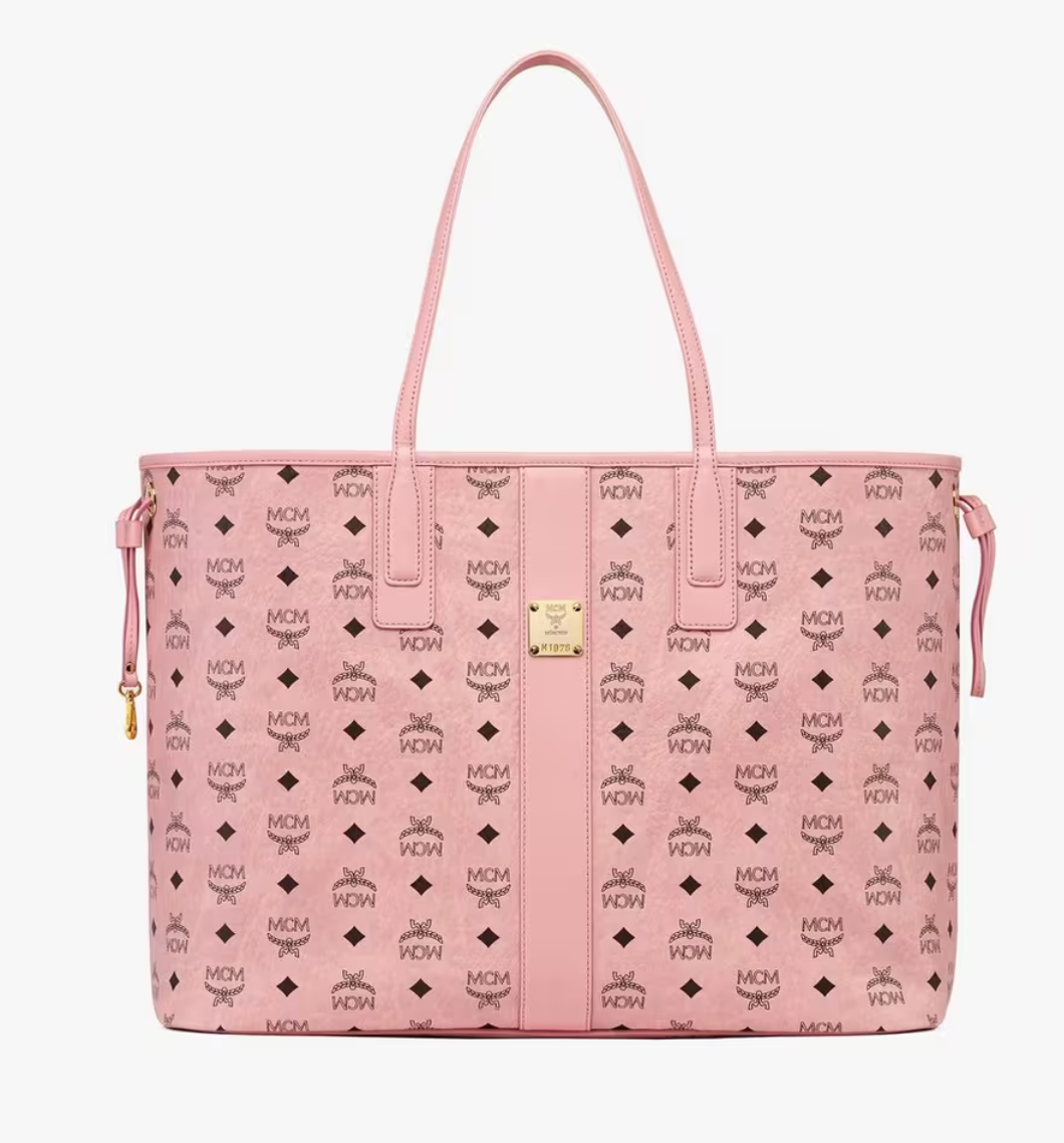 MCM Liz Shopper in Visetos Large Rosa