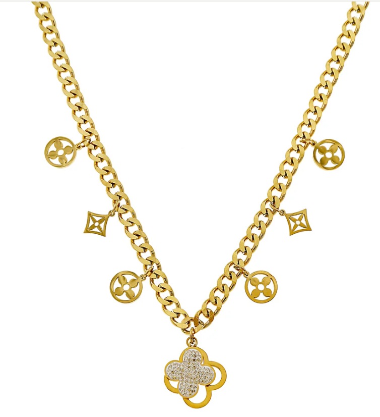 Lucky Halskette Edelstahl 18K vergoldet