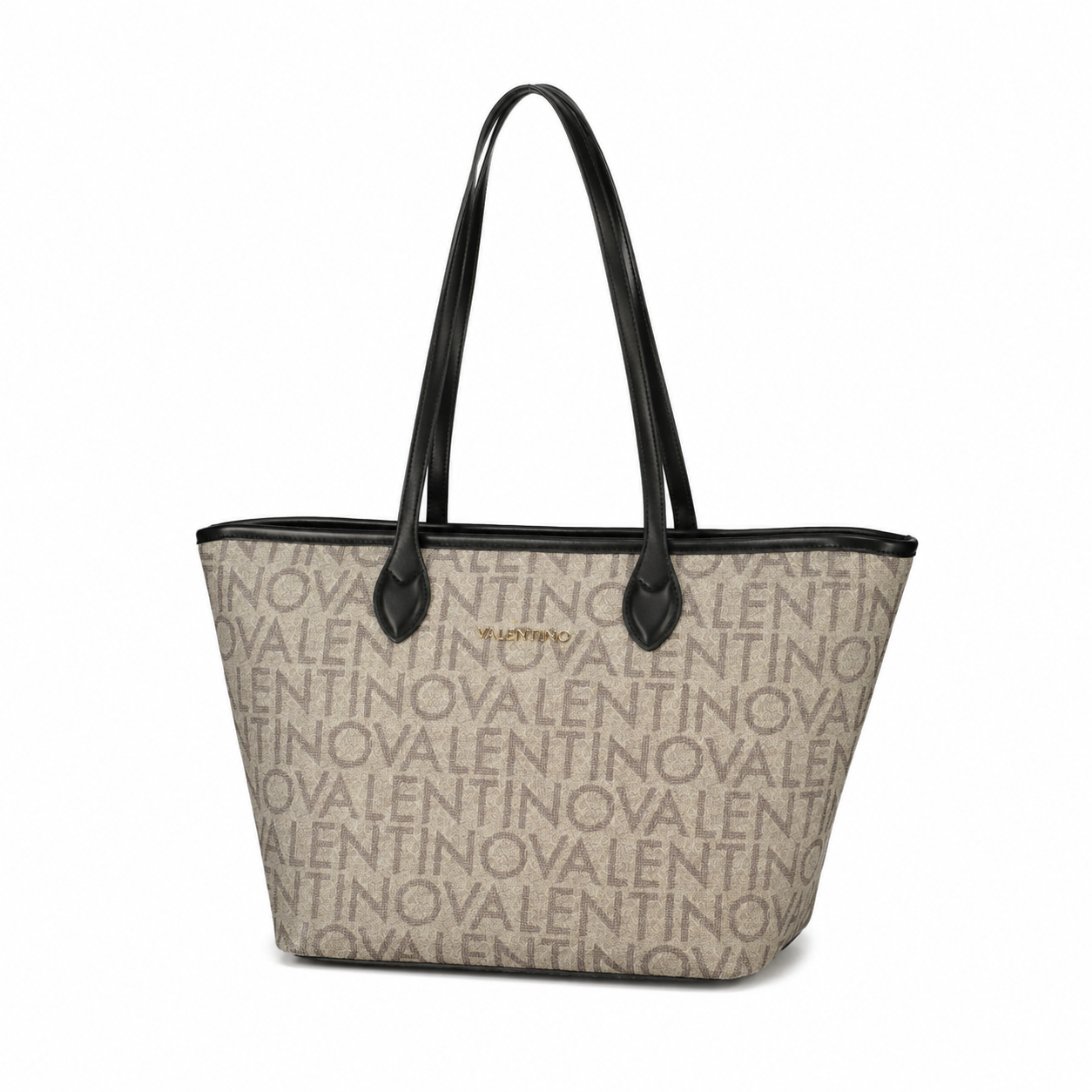 Valentino Bags Logo Schultertasche Schwarz