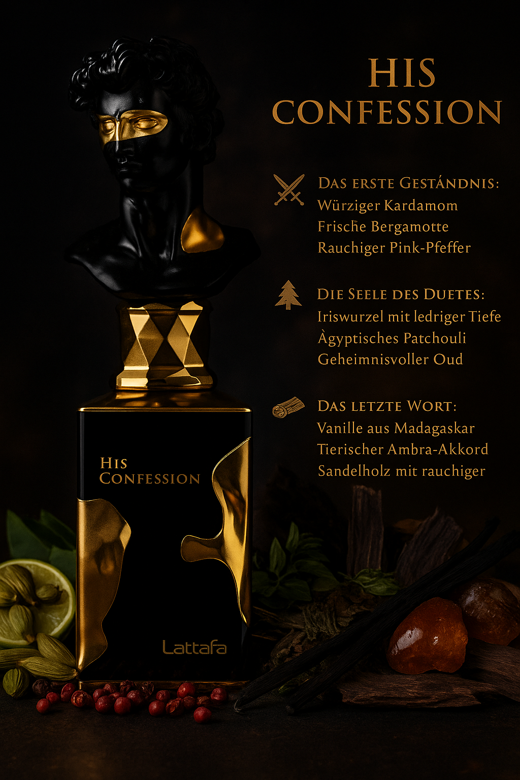 His Confession Lattafa 100ml Unisex