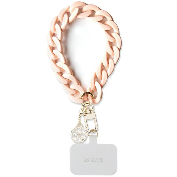 Guess Universal Big Hand Kette Schwarz - Rosa 4G Charm