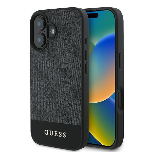 Guess  iPhone 16 6.1 grey hardcase 4G Bottom Stripe