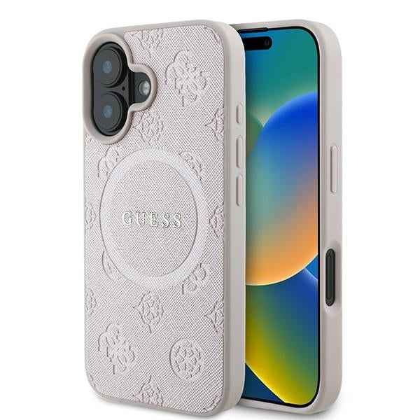 Guess Iphone 16 Plus Saffiano Peony Classic Logo MagSafe