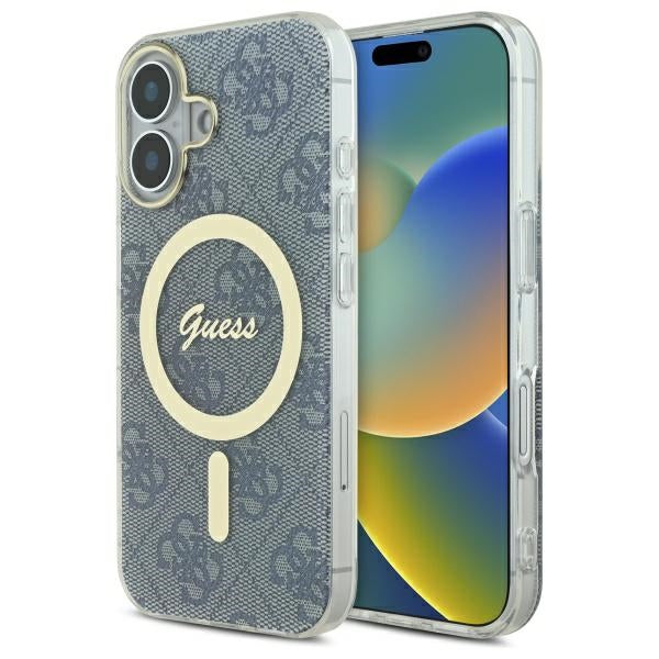 Guess  iPhone 16  blue hardcase IML 4G MagSafe