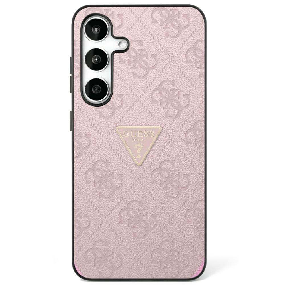 Guess Hot Stamp 4G Pattern Triangle Metal Logo do Samsung Galaxy S25 Rosa