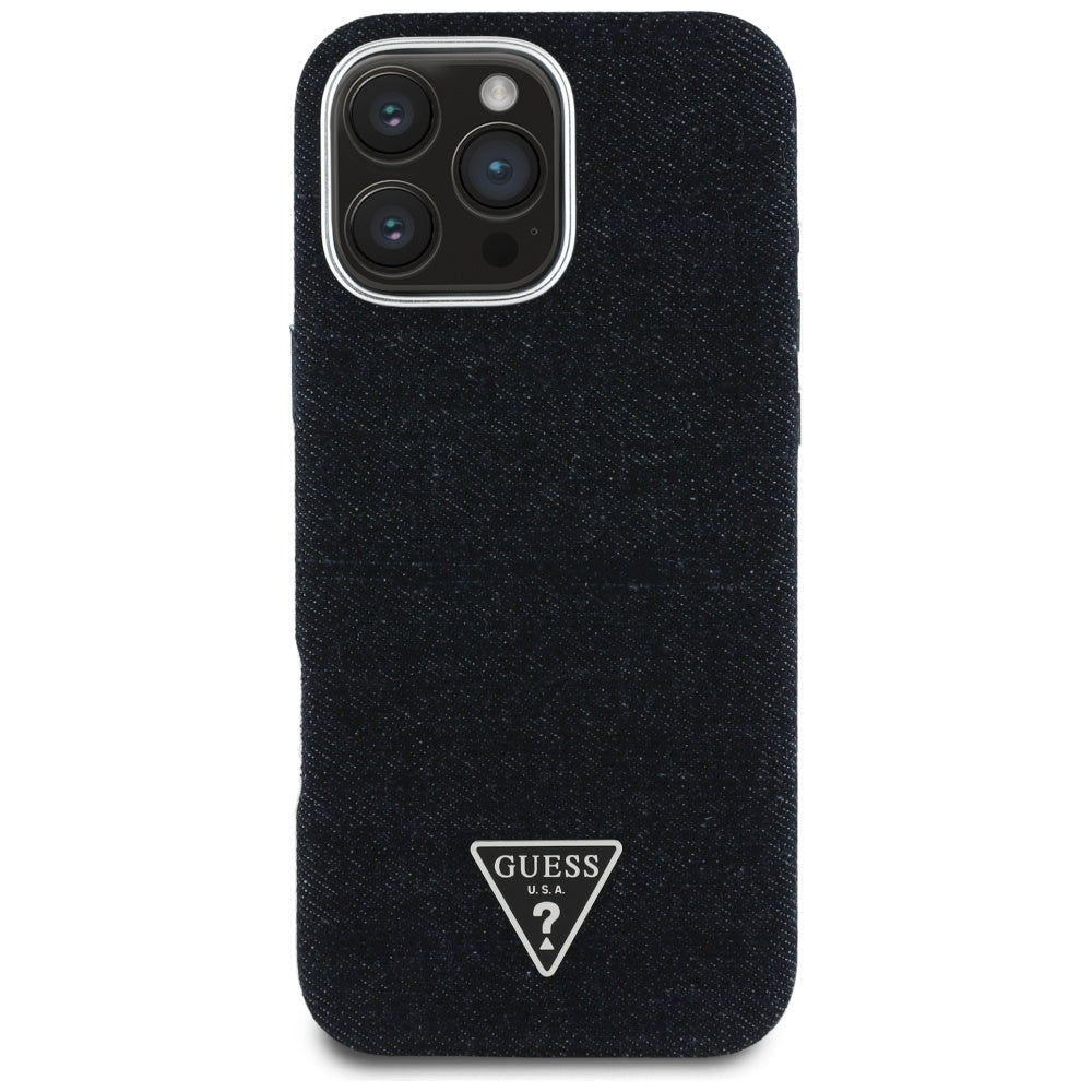 Guess Denim Triangle Logo MagSafe Case