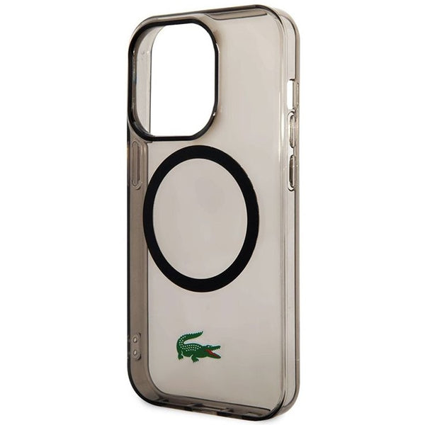 LacosteiPhone  Hülle Schwarz mit Transparent design and MagSafe