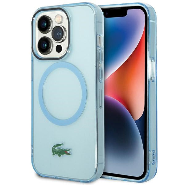 Lacoste  iPhone Hülle Hellblau hardcase Transparent MagSafe