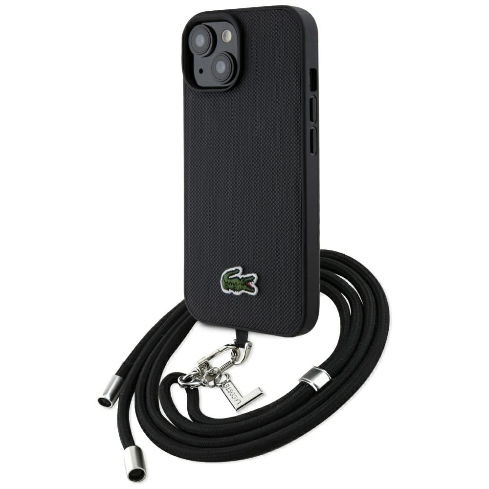 Lacoste Iconic Petit Pique Crossbody Cord MagSafe for iPhone  black