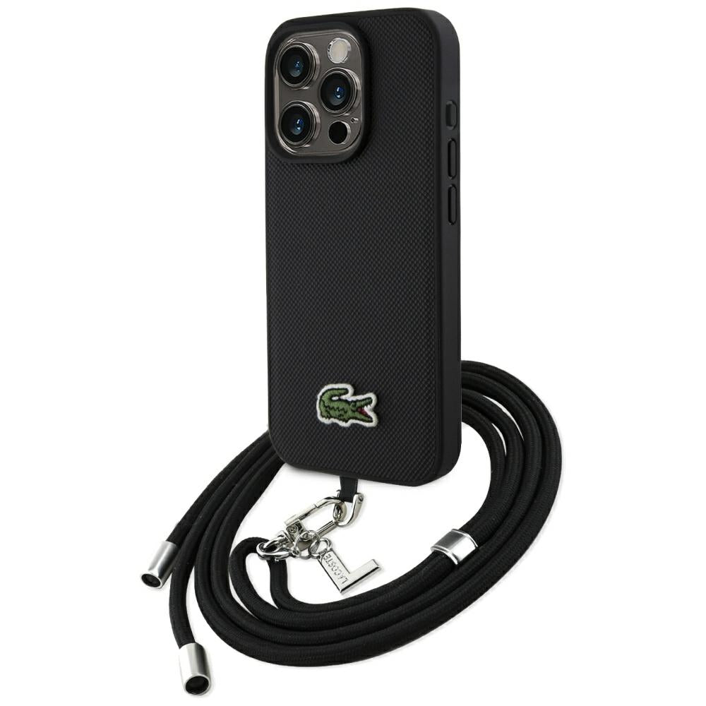 Lacoste Iconic Petit Pique Crossbody Cord MagSafe for iPhone  black