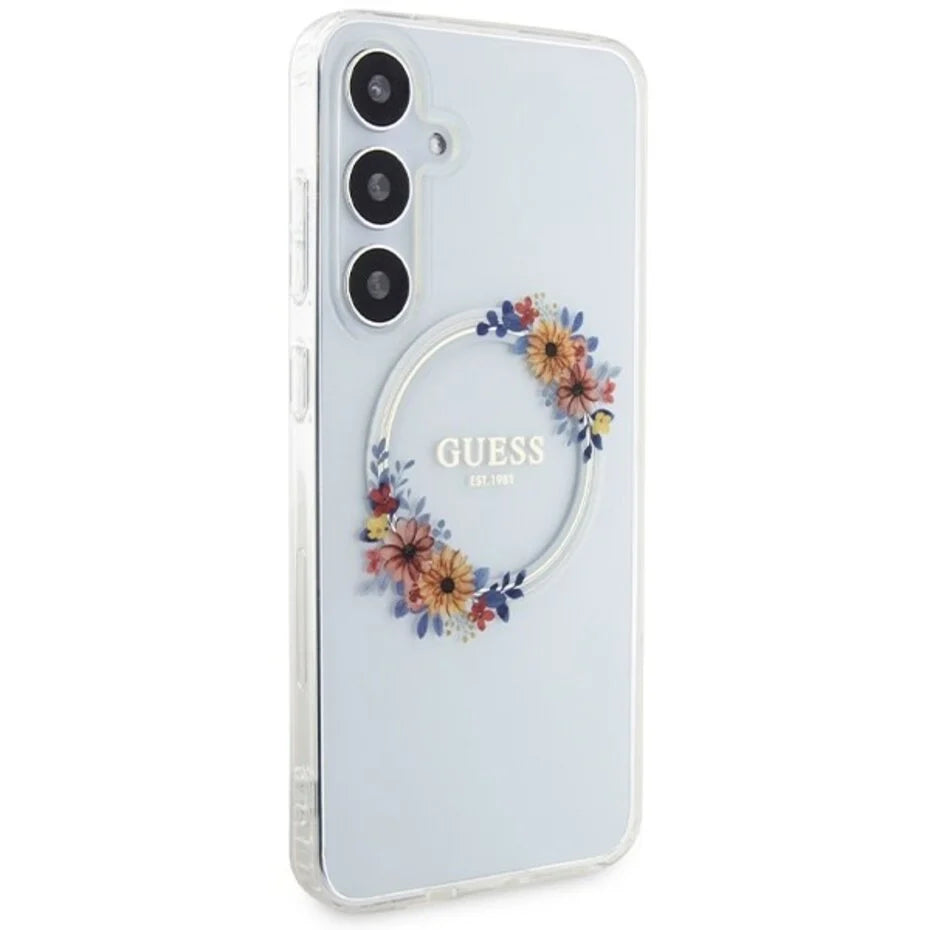 Guess Galaxy S24 Plus -  Flowers Wreath MagSafe - Transparent