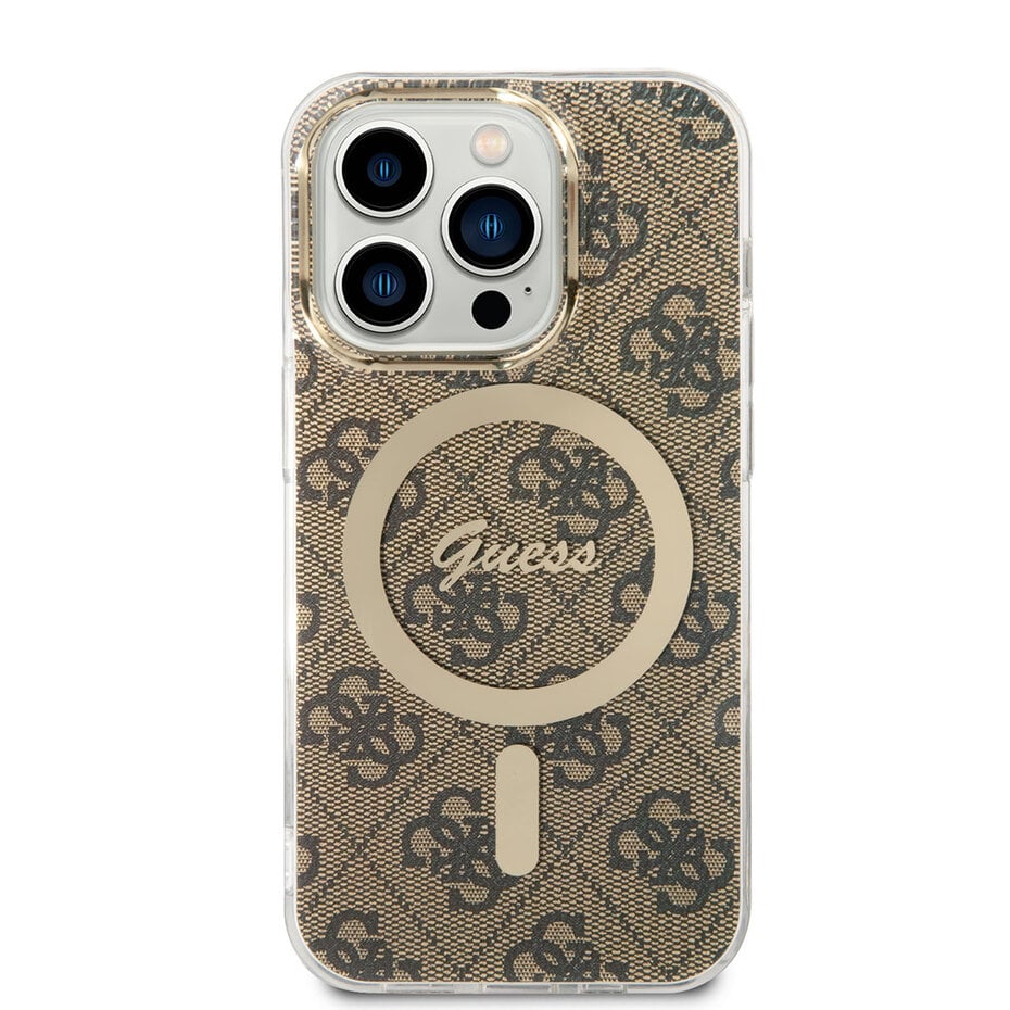 Guess iPhone 15 Pro6.1" brown hardcase IML 4G MagSafe