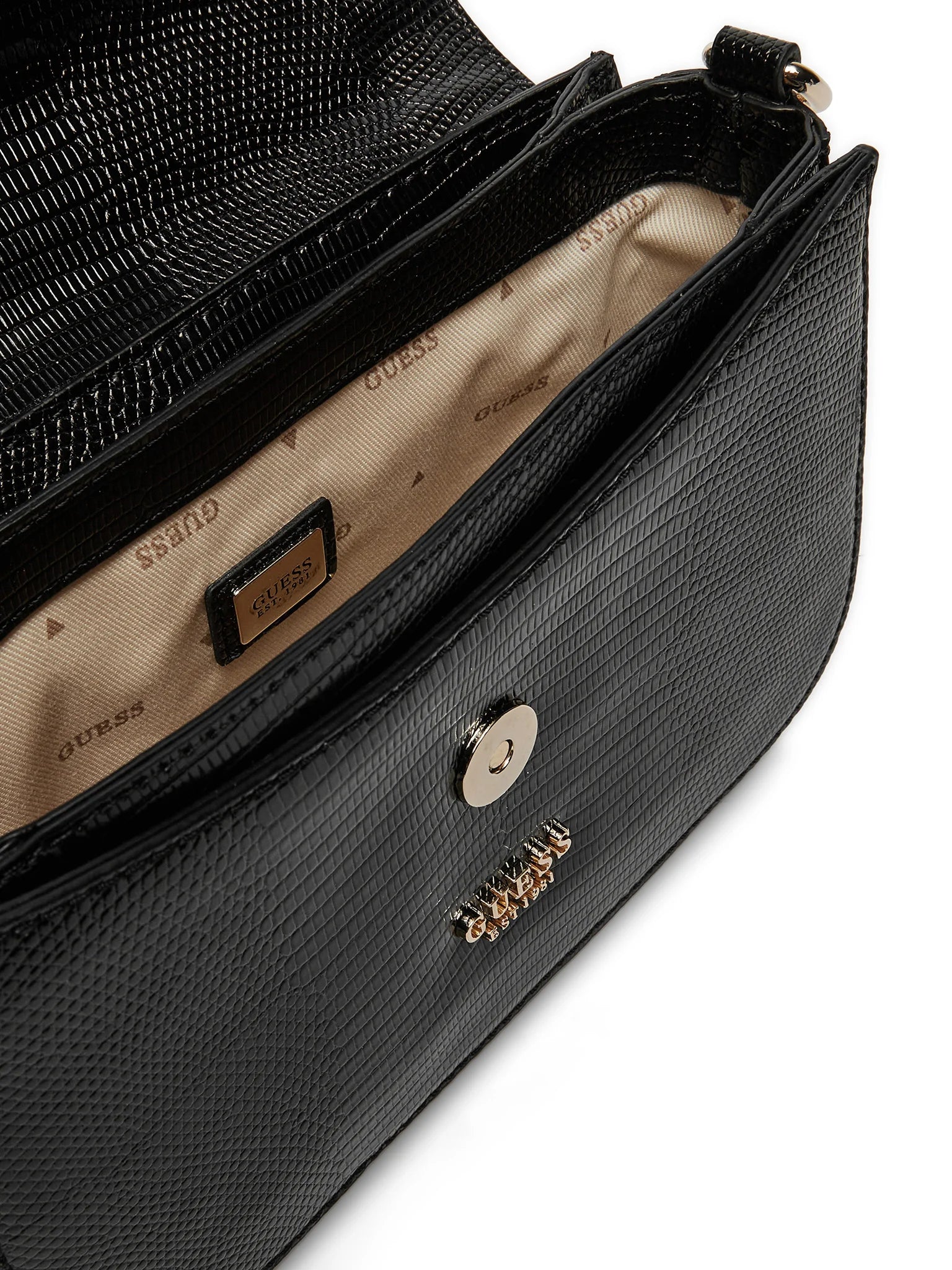 GUESS  Orlina Top Handle Flap Bag Black